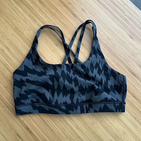 lululemon athletica Other - lululemon Energy Bra Medium Support B-D Cups Black/Grey Size 10 EUC